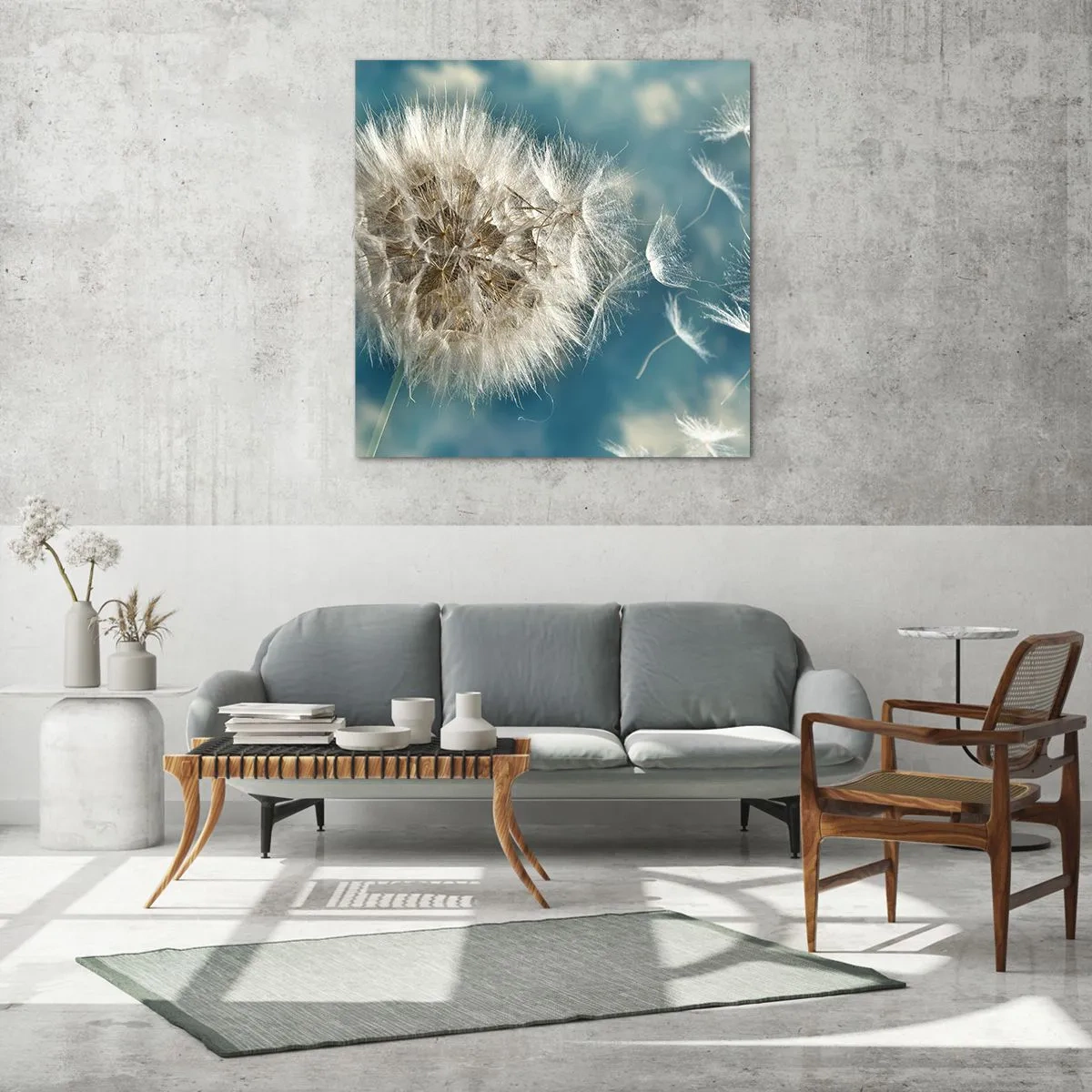 Schilderen op glas - Engelen adem - 70x70 cm