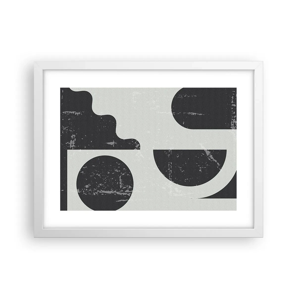 Poster in een witte lijst - Compositie boven en onder - 40x30 cm