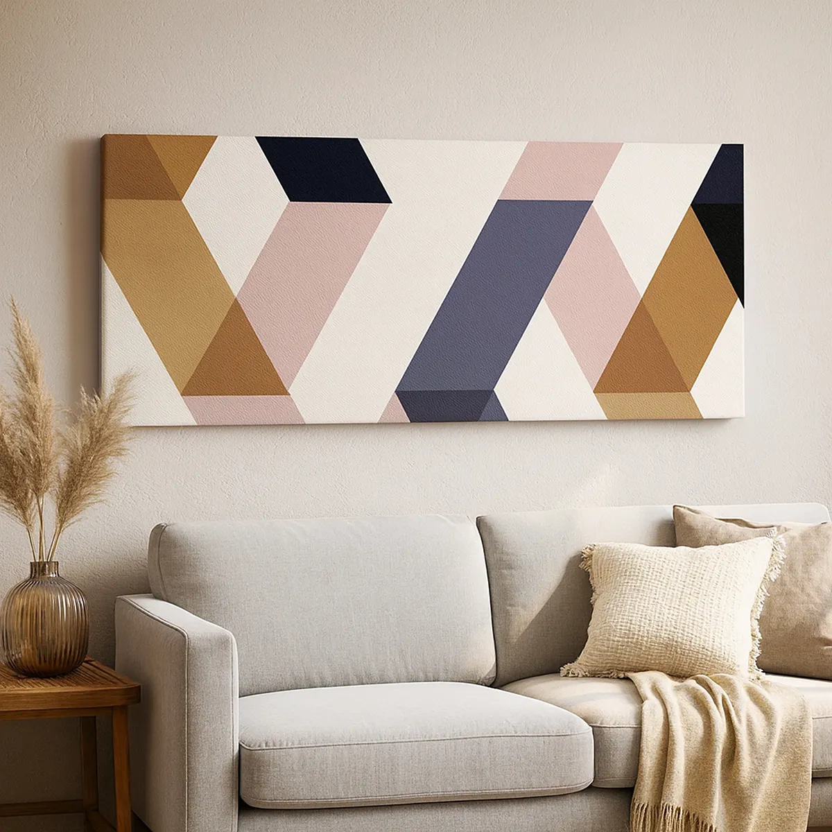 Schilderen op canvas - Vlakken en hoeken - 30x30 cm