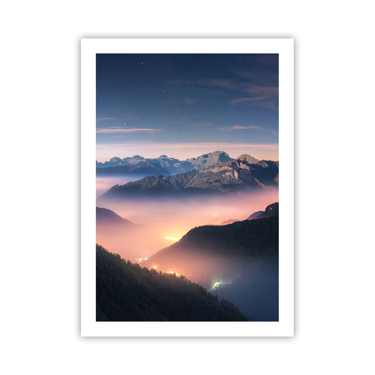 Poster - Licht in de dalen - 50x70 cm