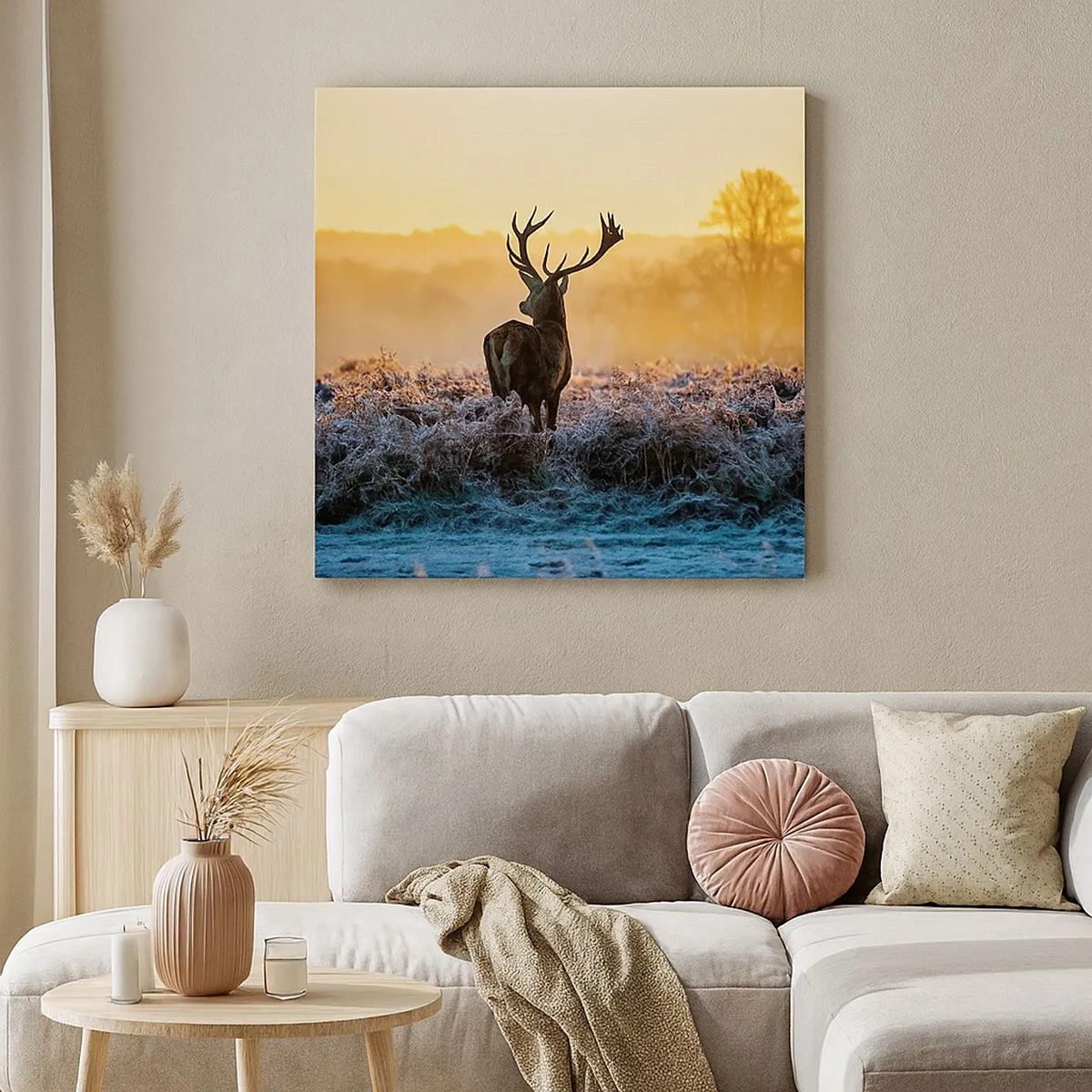 Schilderen op canvas - Gekroond op zijn landgoed - 30x30 cm