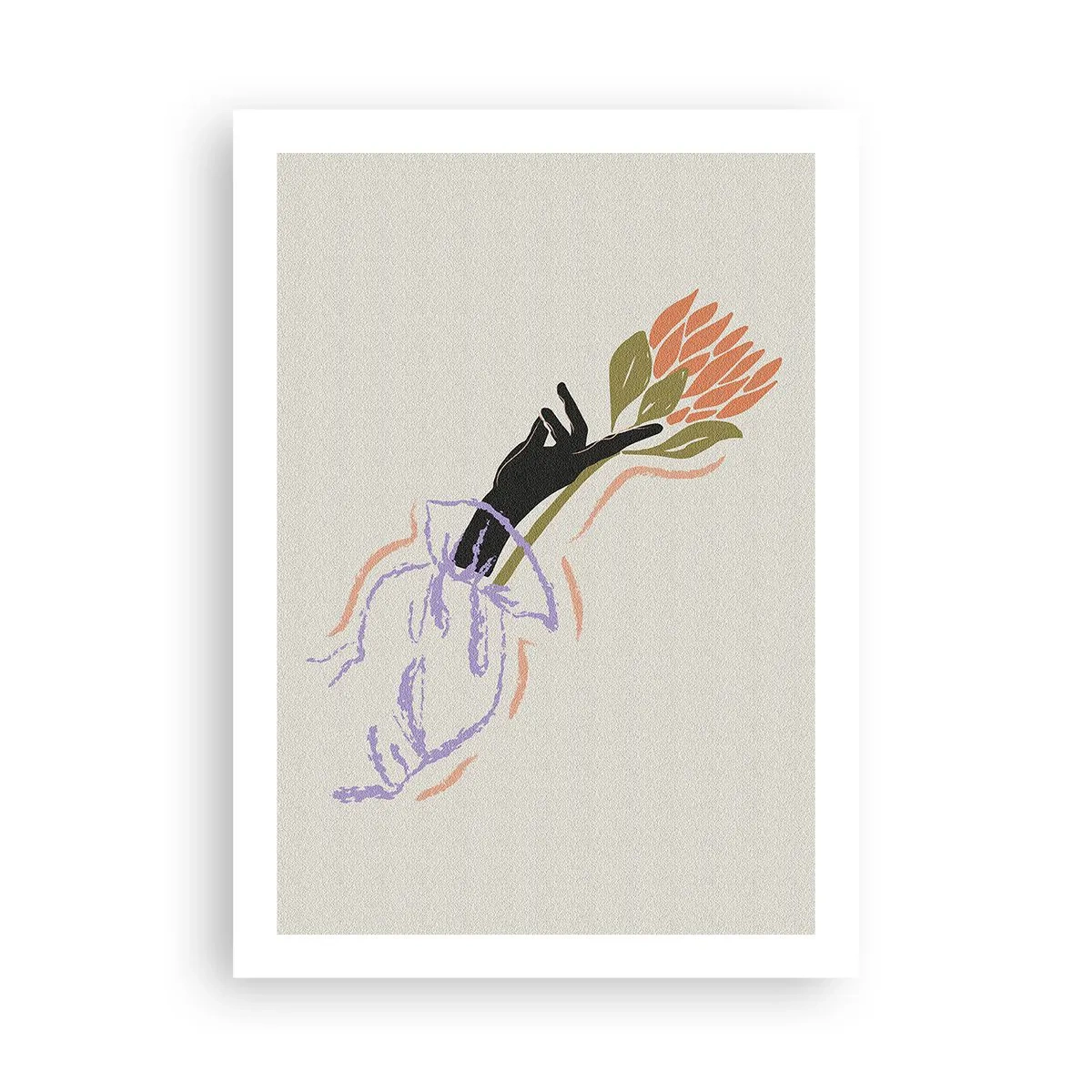 Poster - Zusterlijke aanraking - 50x70 cm