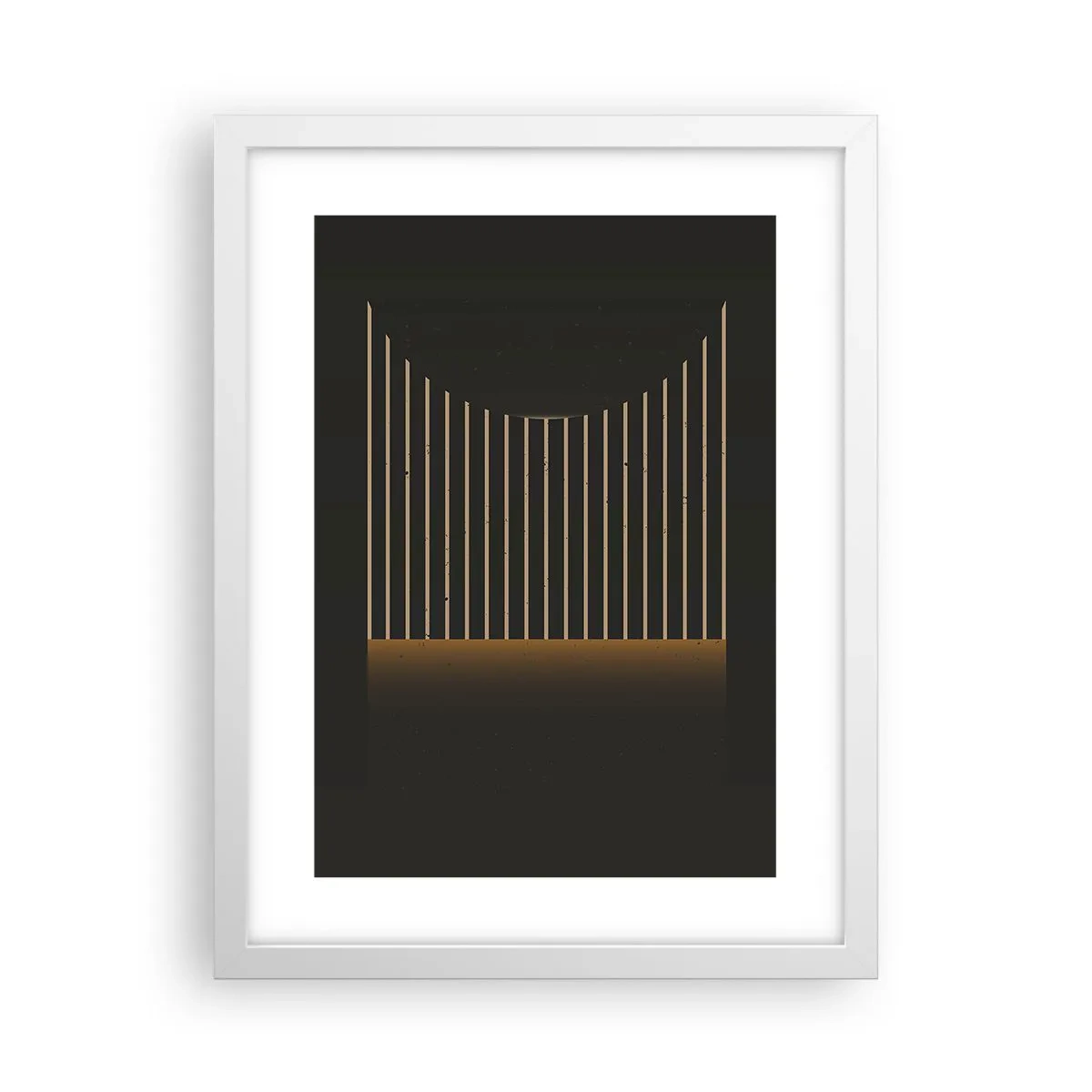 Poster in een witte lijst - Verken de duisternis - 30x40 cm