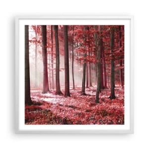 Poster in een witte lijst - Rood is net zo mooi - 60x60 cm