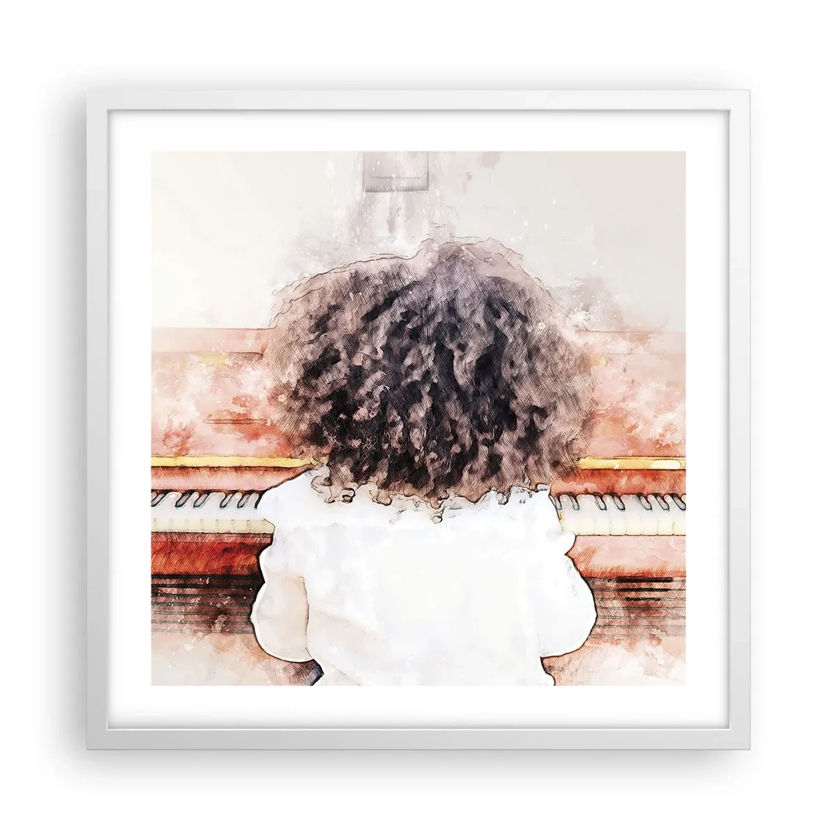 Poster in een witte lijst - In de nieuwe wereld - 50x50 cm