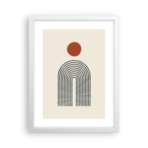 Poster in een witte lijst - Magnetisme van vormen en kleuren - 30x40 cm