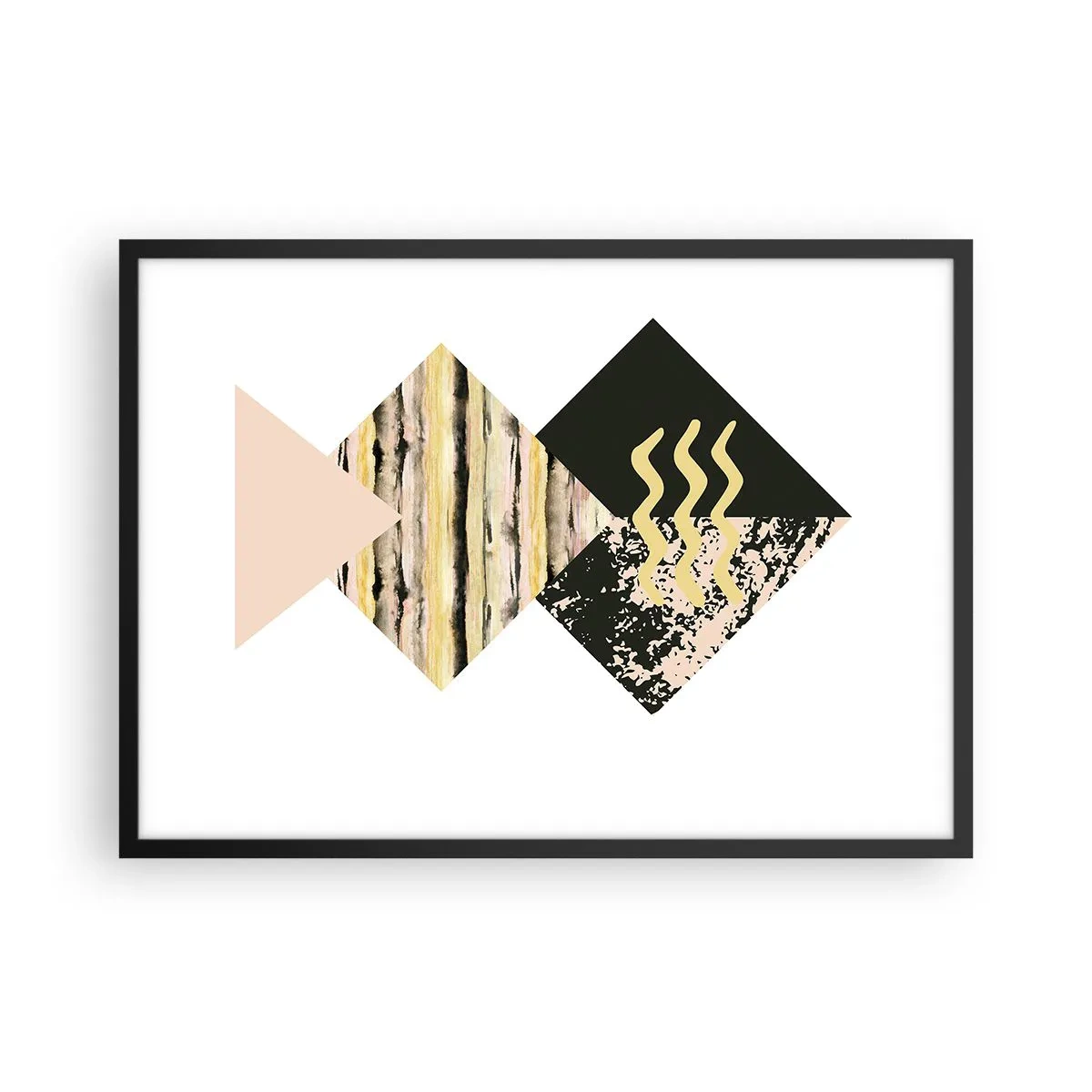 Poster in een zwarte lijst - Er is niet zo eenvoudig - 70x50 cm