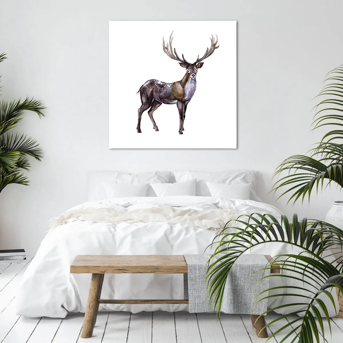 Schilderen op canvas - Koning van het noordelijke bos - 60x60 cm