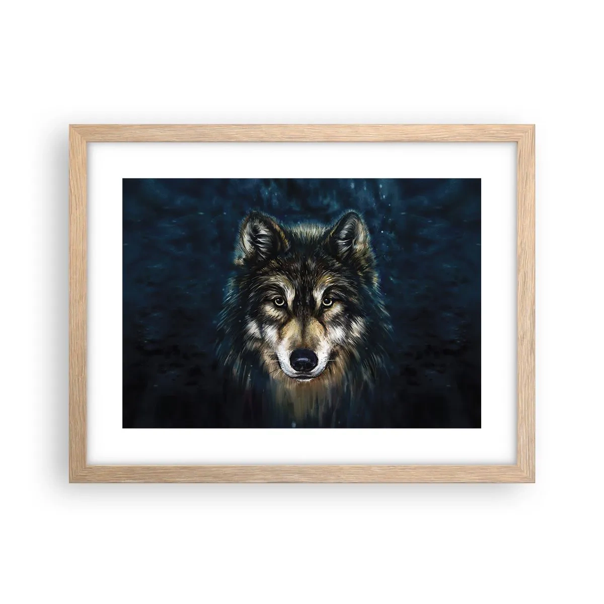 Een poster in een licht eiken lijst - Alfa? en omega - 40x30 cm