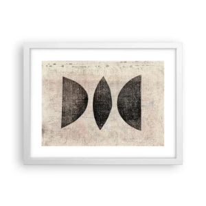 Poster in een witte lijst - etnische abstractie - 40x30 cm