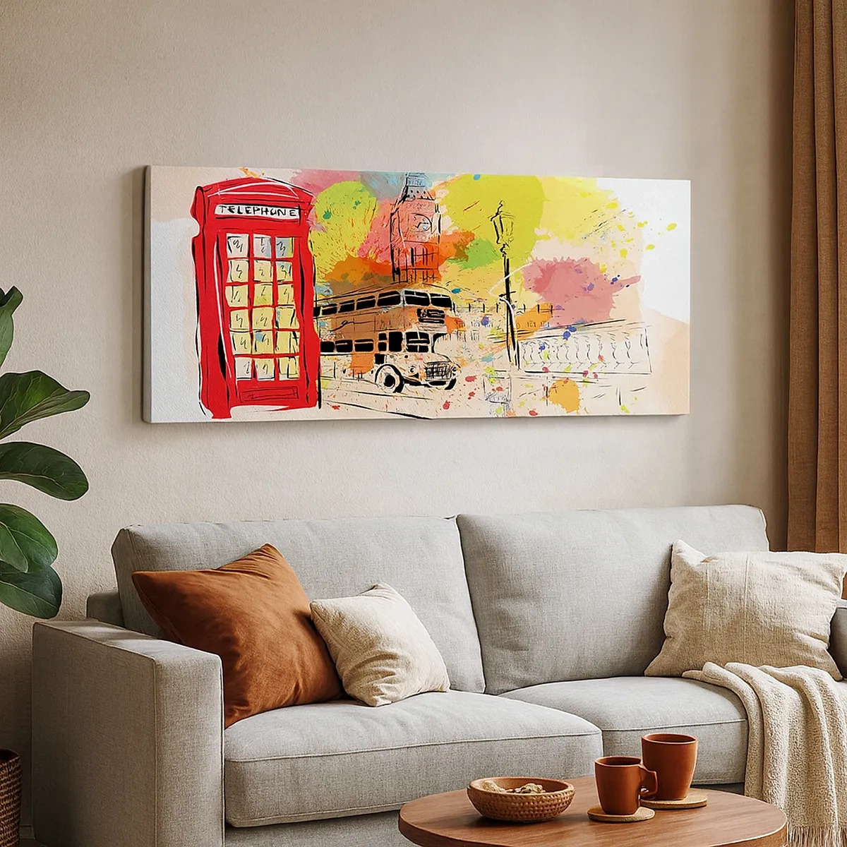 Schilderen op canvas - De stad van de afwisseling - 30x30 cm