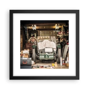 Poster in een zwarte lijst - Terug naar het verleden - 30x30 cm