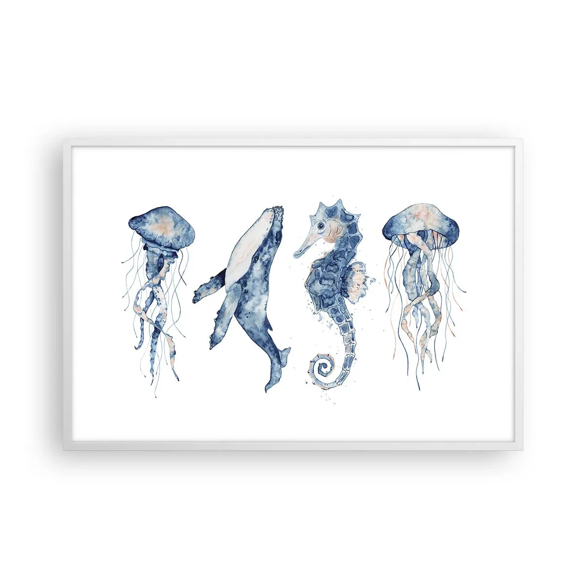 Poster in een witte lijst - Zee wonderen - 91x61 cm