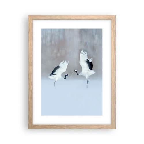 Een poster in een licht eiken lijst - Dans in de mist - 30x40 cm