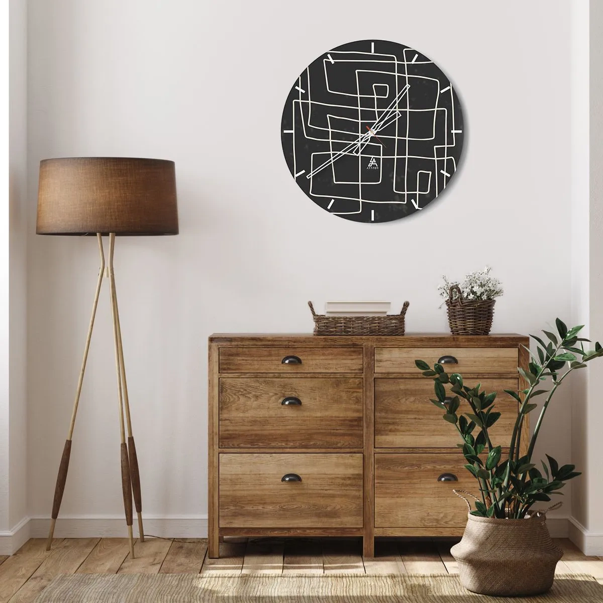 Wandklok - Klok - Niet zo eenvoudig - 40x40 cm