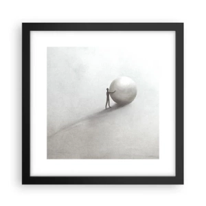 Poster in een zwarte lijst - Het spel van het leven - 30x30 cm