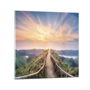 Schilderen op glas - Dicht bij de hemel - 60x60 cm