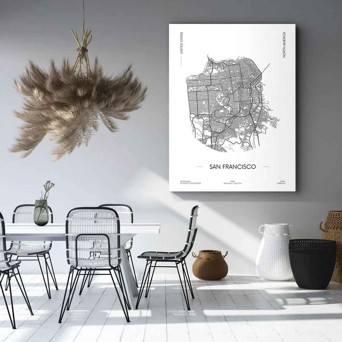 Schilderen op canvas - Anatomie van San Francisco - 80x120 cm