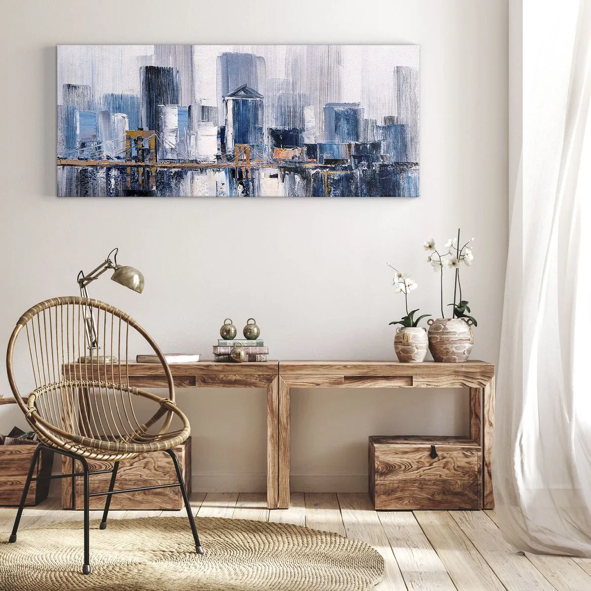 Schilderen op canvas - New Yorkse impressie - 140x50 cm