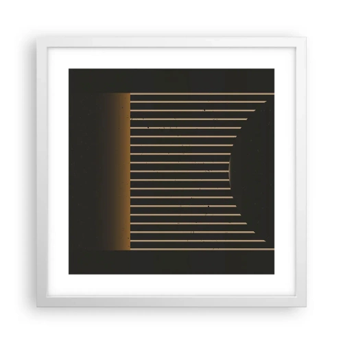 Poster in een witte lijst - Verken de duisternis - 40x40 cm