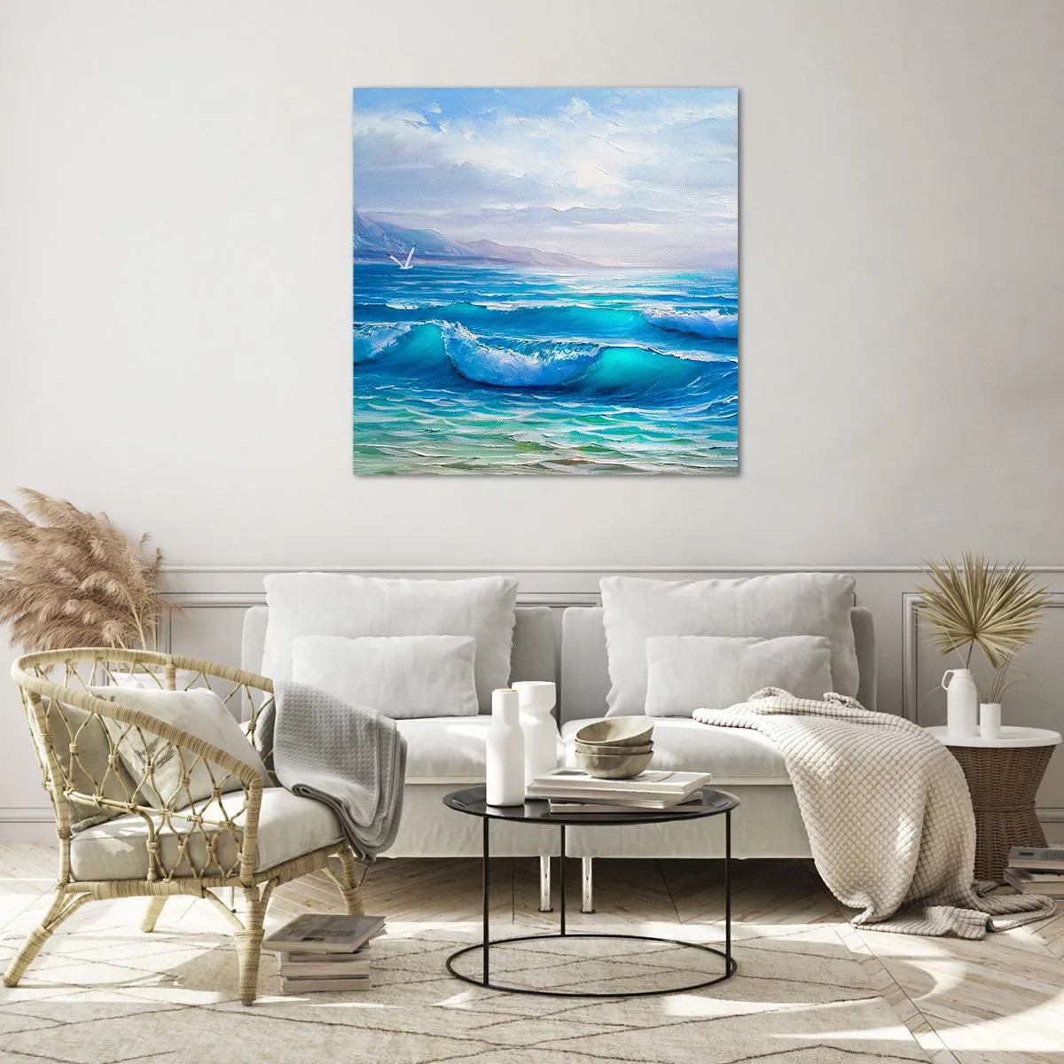 Schilderen op glas - Het brengt verlichting - 60x60 cm