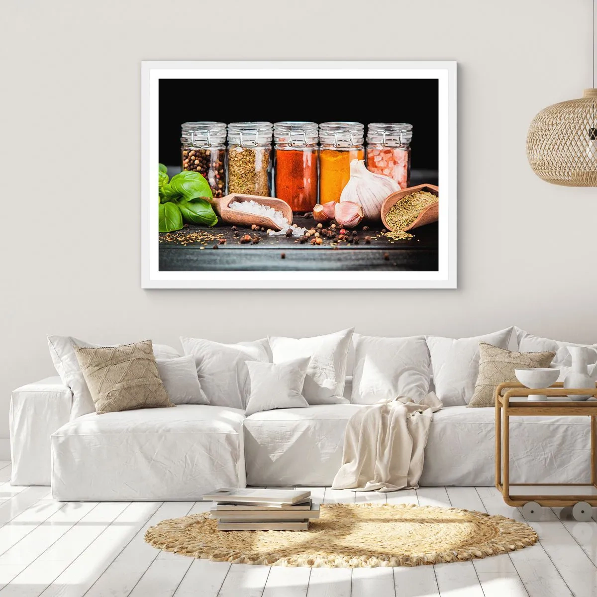 Poster in een witte lijst - Zodat het leven smaak heeft - 50x40 cm