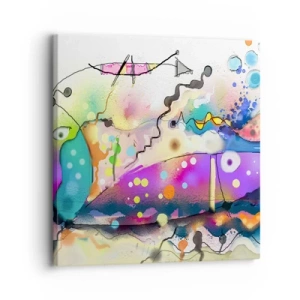 Schilderen op canvas - Geen woorden! - 30x30 cm