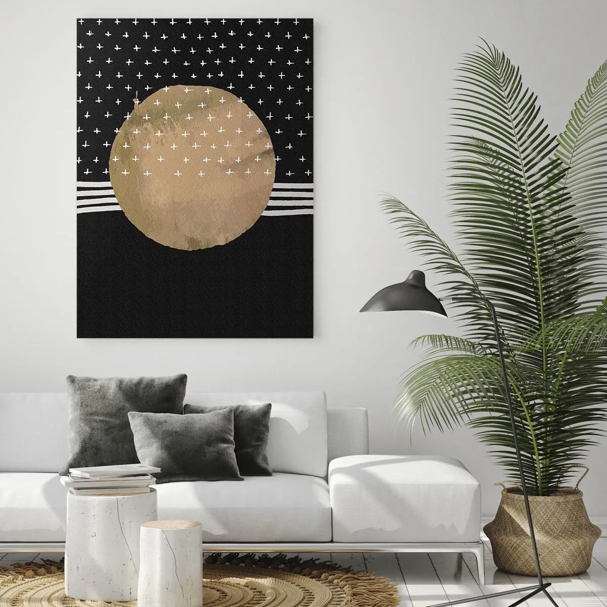 Schilderen op glas - Samenstelling: galaxy-vlag - 80x120 cm