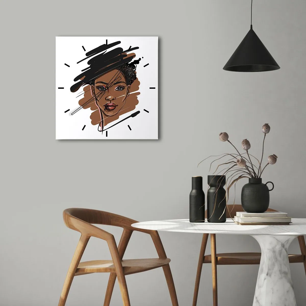 Wandklok - Klok - Zoet als chocolade - 40x40 cm