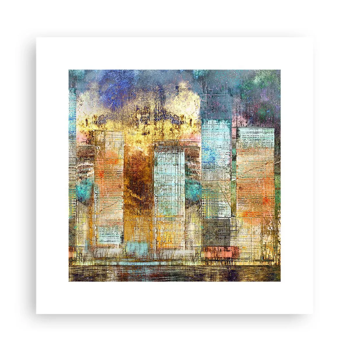 Poster - Een zonnige metropool - 30x30 cm