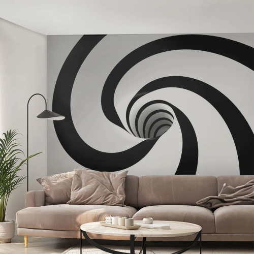 Fotobehang op maat Premium Canvas - Toegeven aan de draaikolk? - Abstractie, 3D, Draaikolk