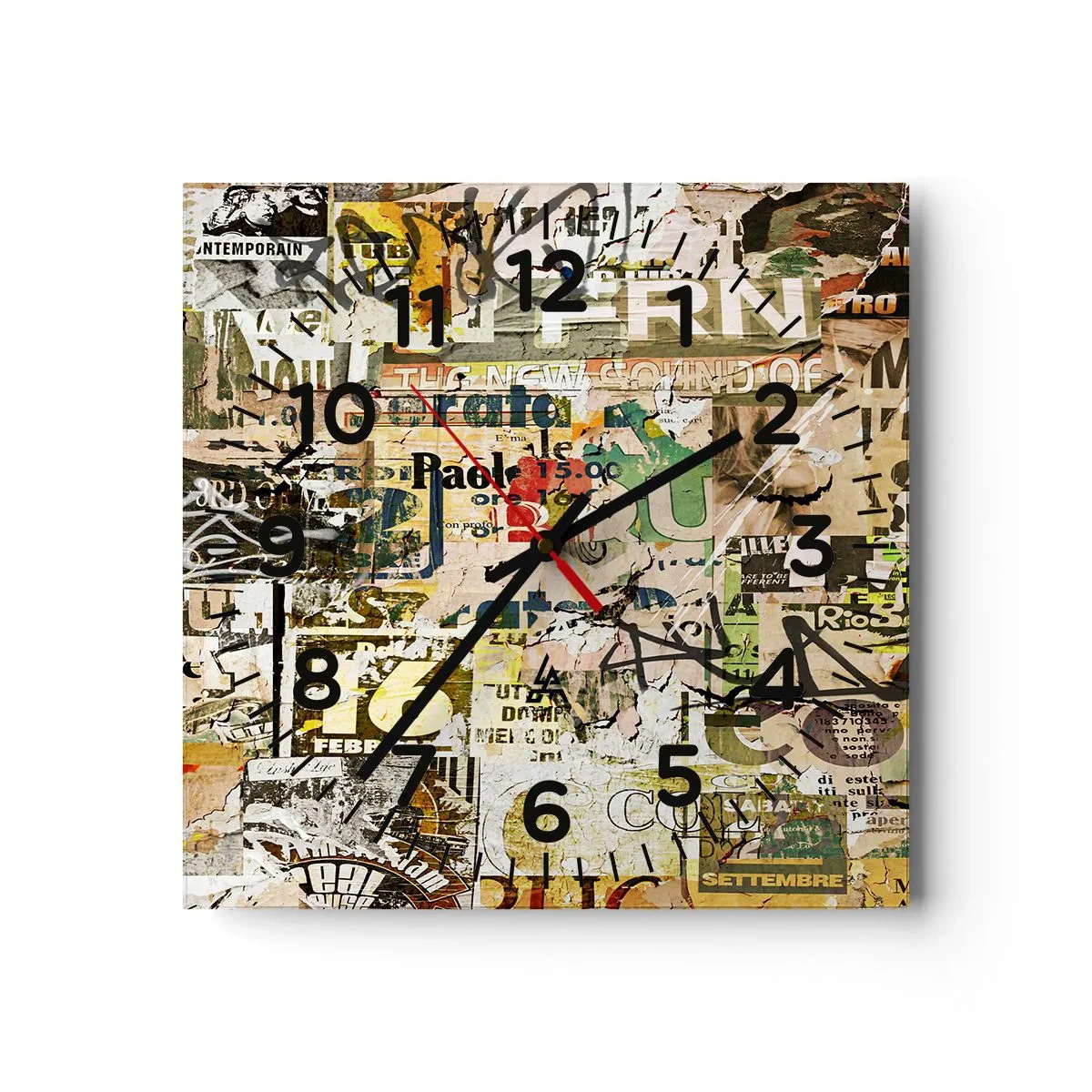 Wandklok - Klok - O, het gebeurt... - 30x30 cm