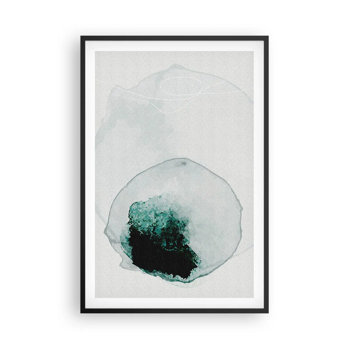 Poster in een zwarte lijst - In een druppel water - 61x91 cm