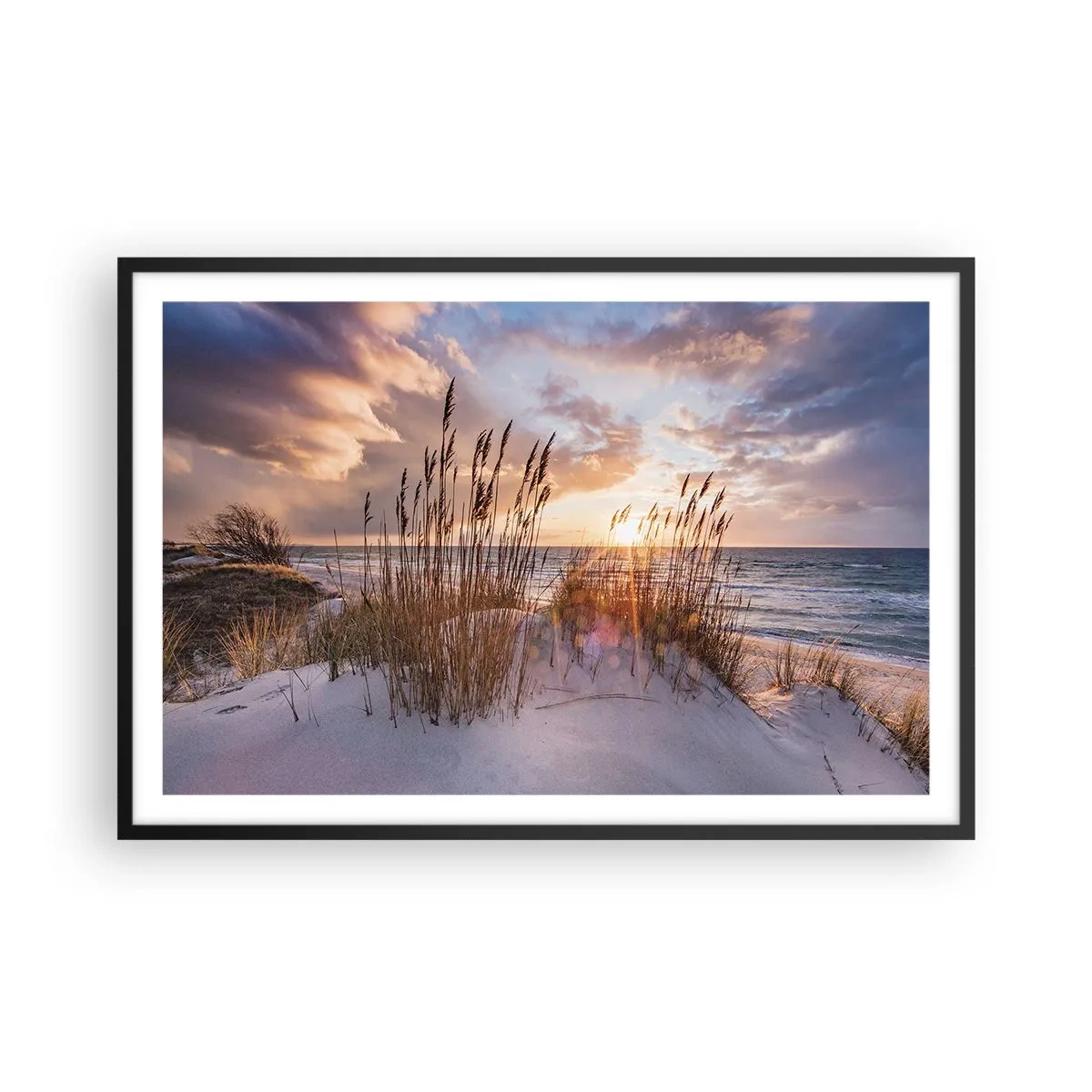 Poster in een zwarte lijst - Afscheid van de zon en de wind - 91x61 cm