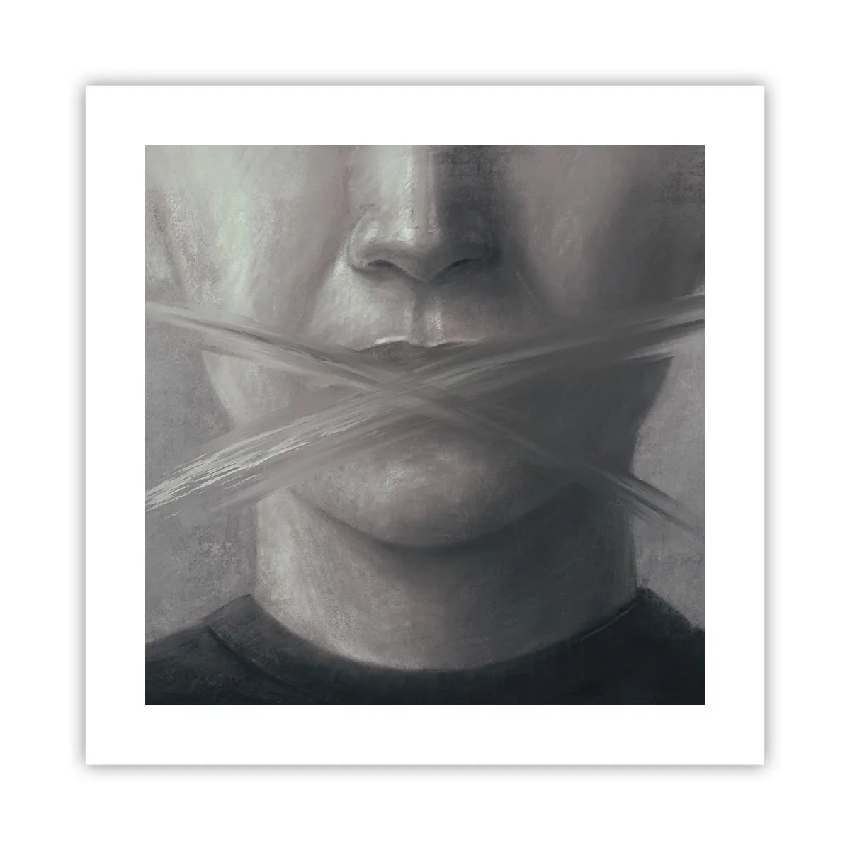 Poster - Zonder een woord - 40x40 cm