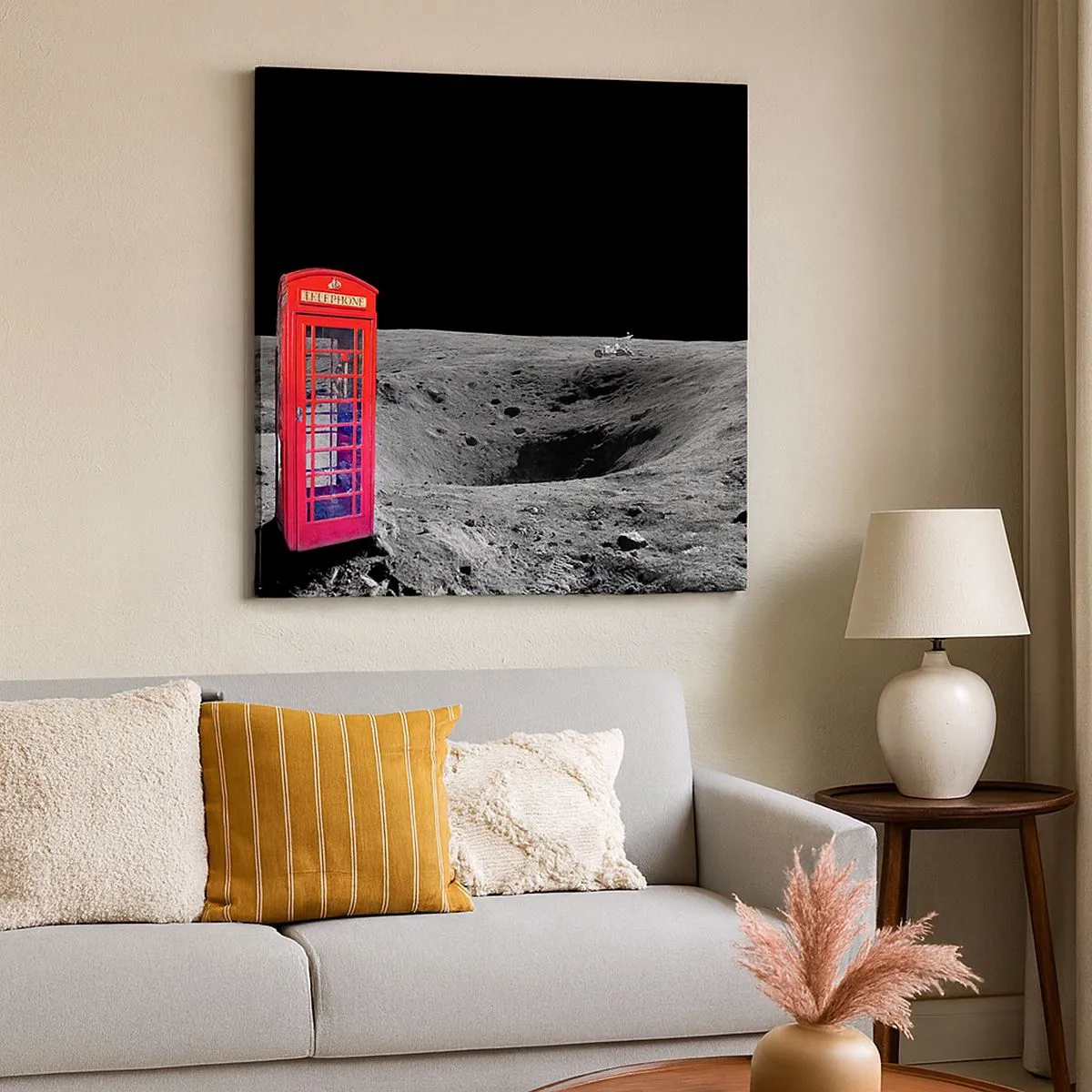 Schilderen op canvas - Een kosmische grap - 30x30 cm