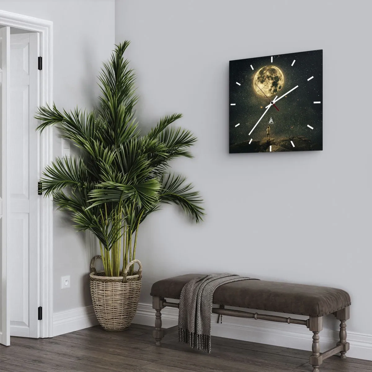Wandklok - Klok - Iemand die de maan heeft gestolen - 40x40 cm