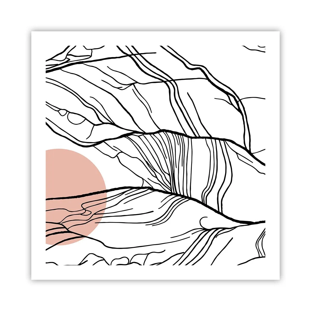Poster - In een web van twijgen - 60x60 cm