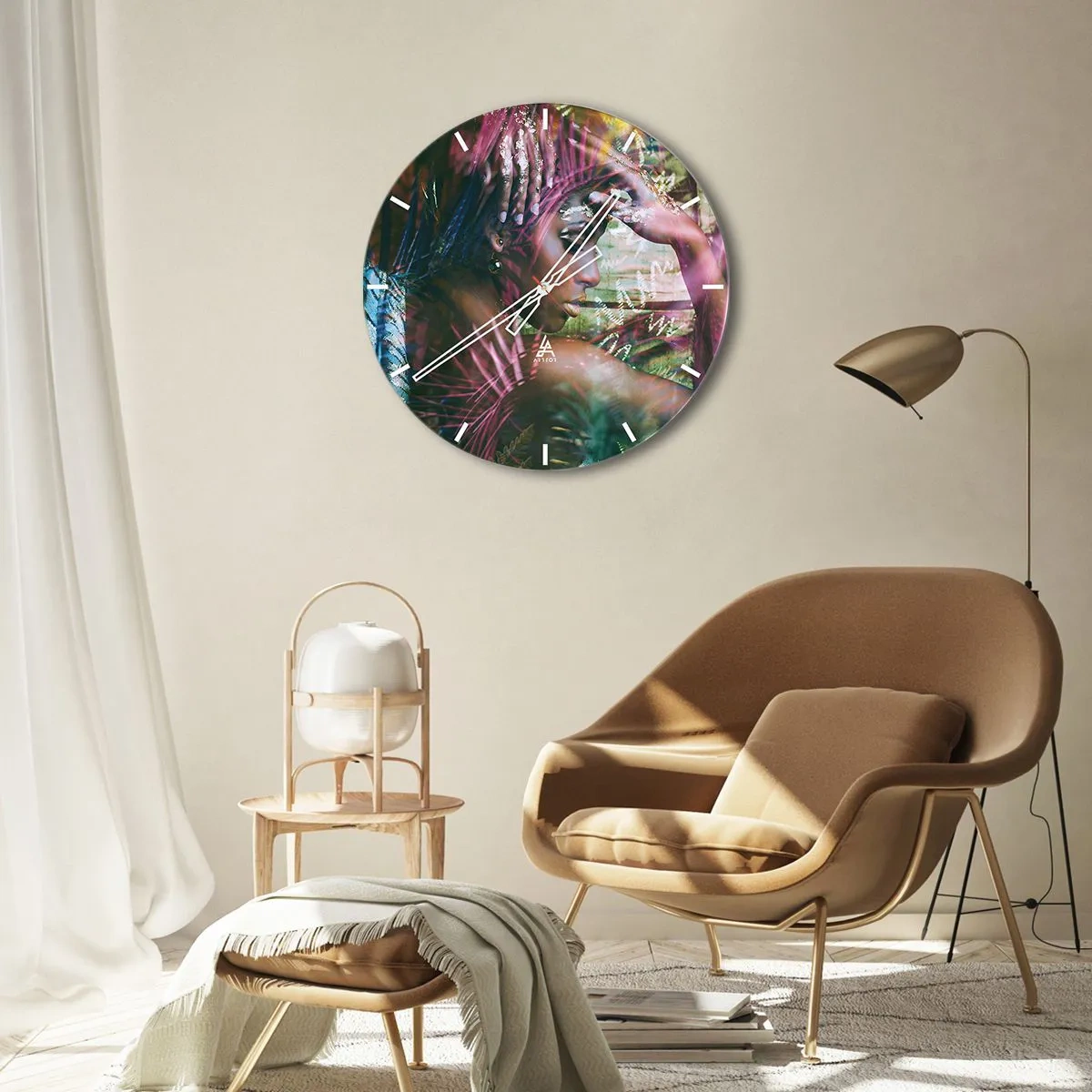 Wandklok - Klok - Moeder Natuur in de jungle - 30x30 cm