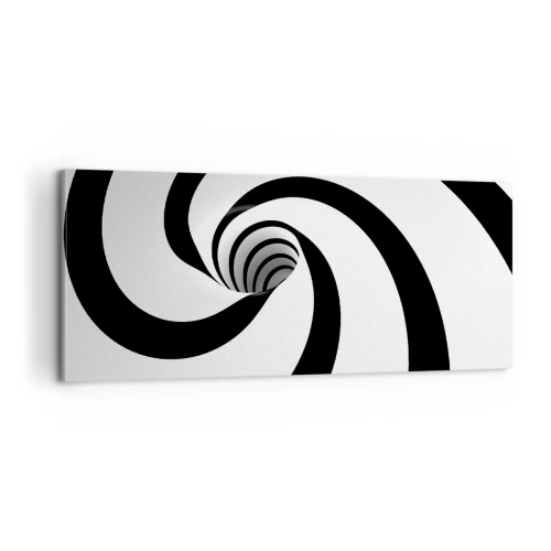 Schilderen op canvas - Toegeven aan de draaikolk? - 100x40 cm