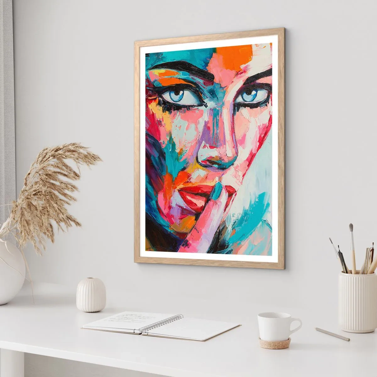 Een poster in een licht eiken lijst - Ons eerste geheim - 40x50 cm