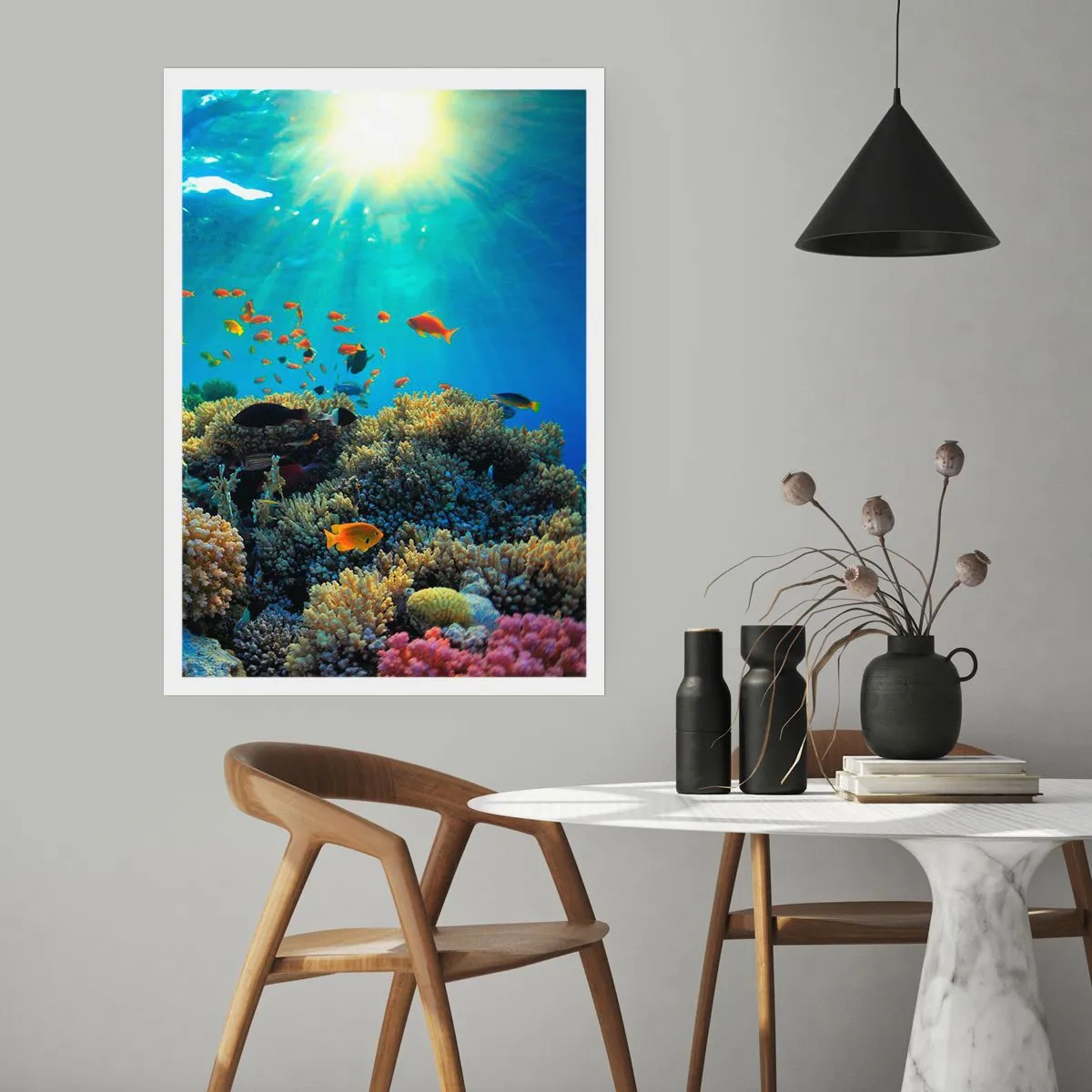 Poster - Onderwater schatten - 61x91 cm