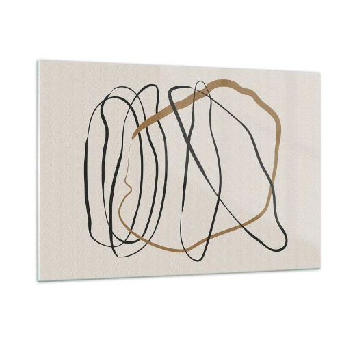 Schilderen op glas - Compositie – loopdans - 120x80 cm