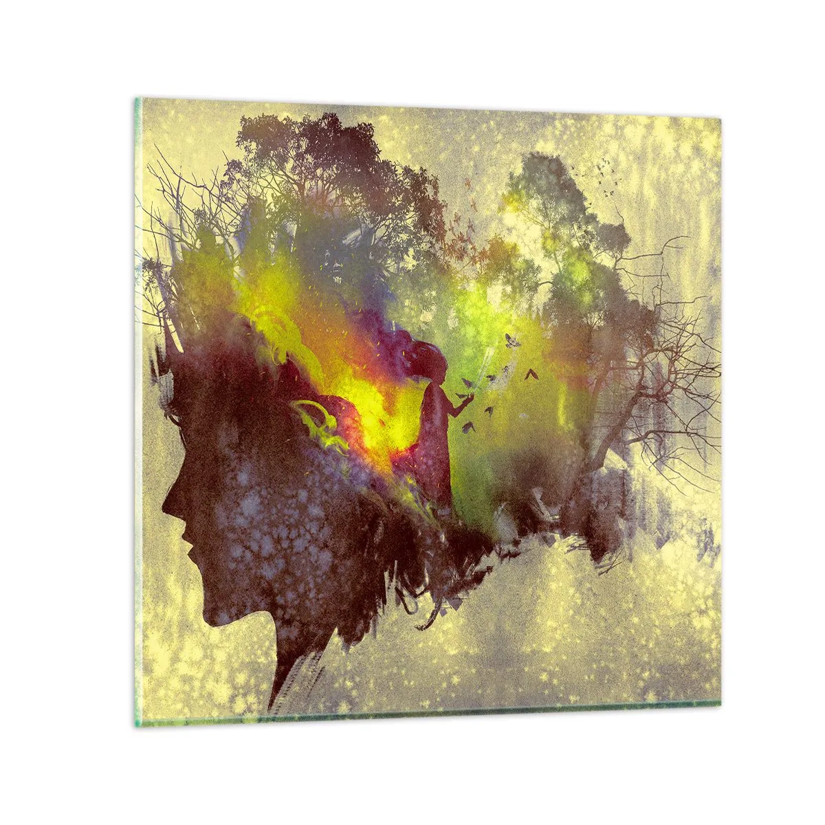 Schilderen op glas - Moeder Natuur - 70x70 cm