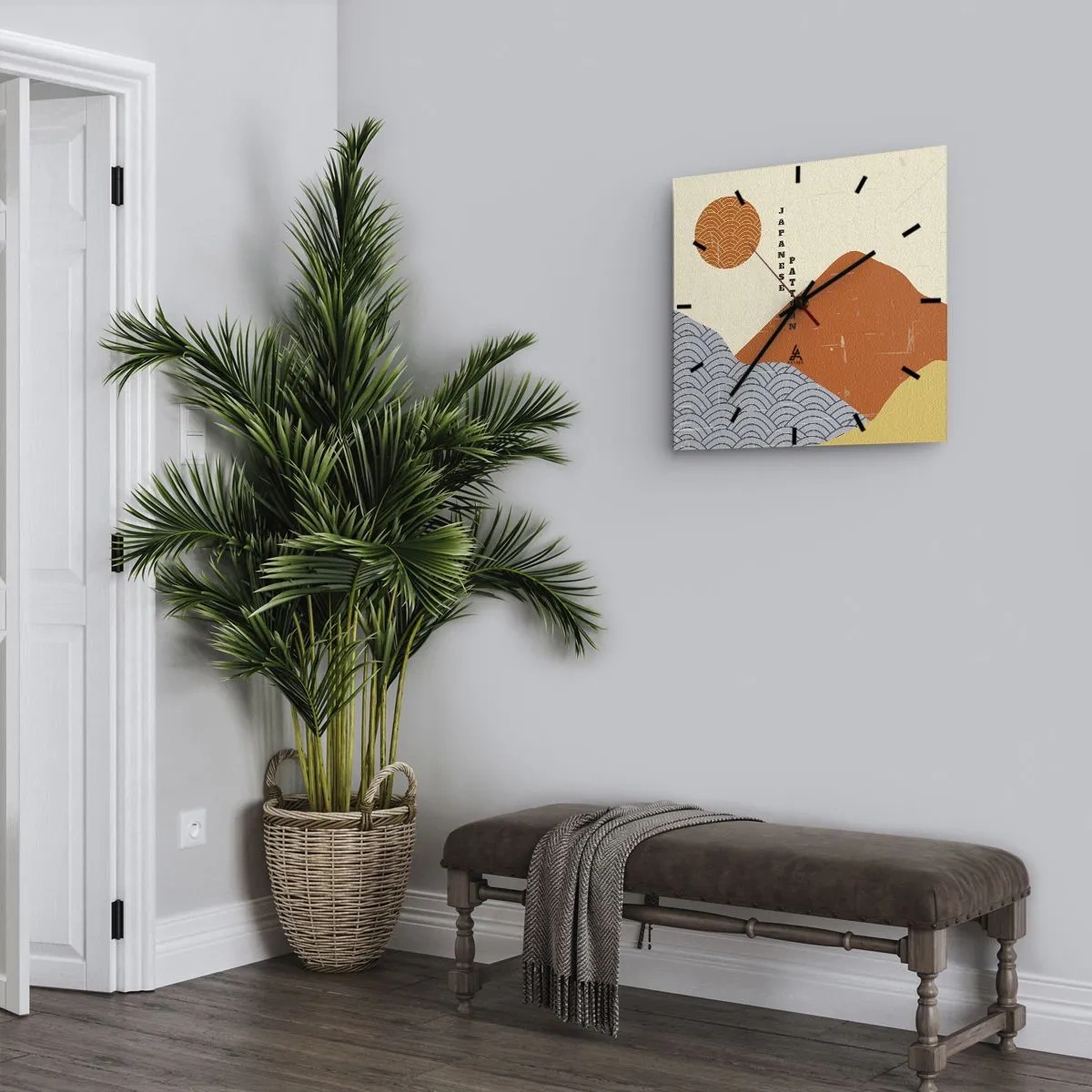 Wandklok - Klok - In de Japanse spirit - 30x30 cm