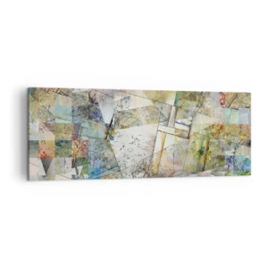 Schilderen op canvas - Geometrische schuifeling - 140x50 cm
