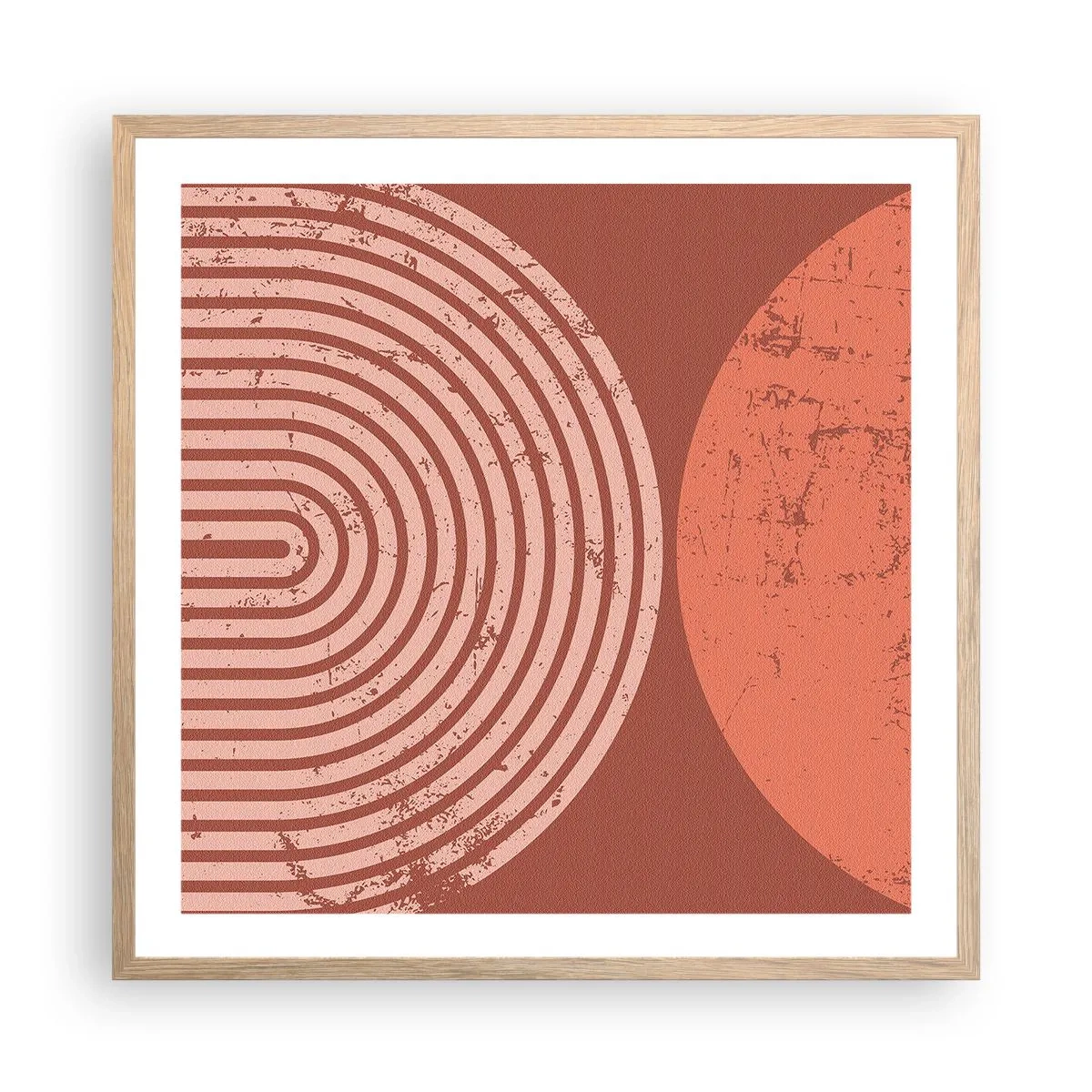 Een poster in een licht eiken lijst - Een nauwe band - 60x60 cm