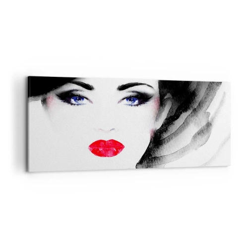 Schilderen op canvas - Hij duwt terug en roept - 100x40 cm