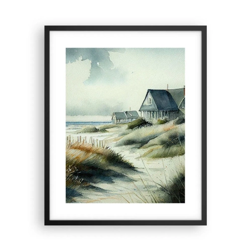 Poster in een zwarte lijst - Weg van de drukte - 40x50 cm