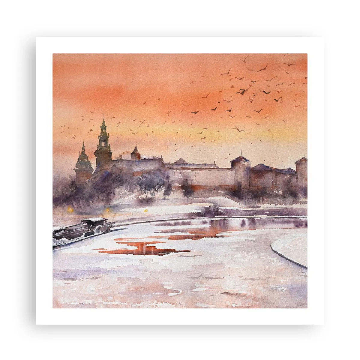 Poster - Koninklijke zonsondergang - 60x60 cm